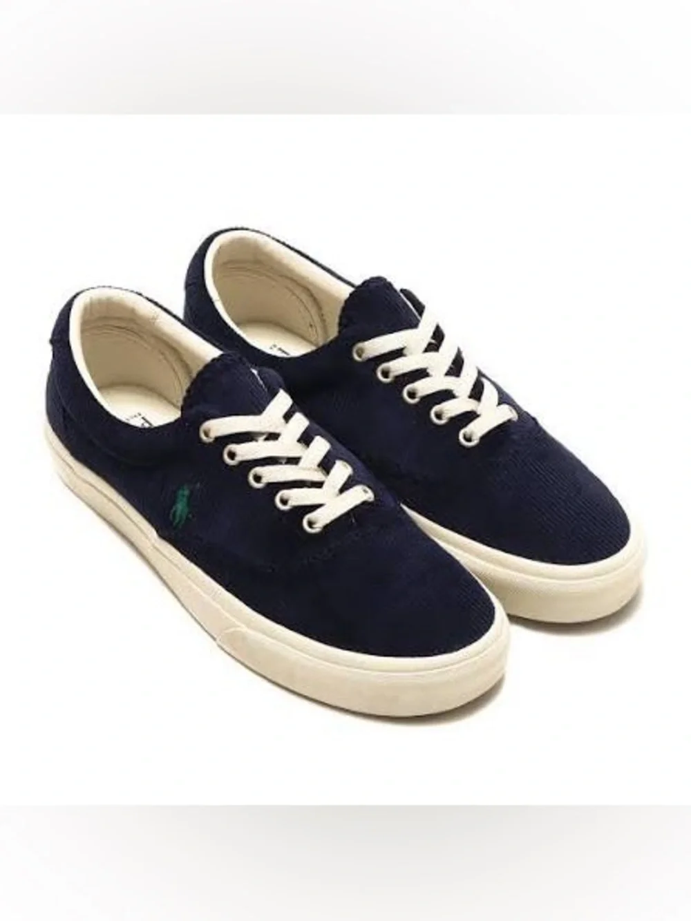 Polo Ralph Lauren Keaton Corduroy Sneakers In Hunter Navy Pony Sz 12 Mens